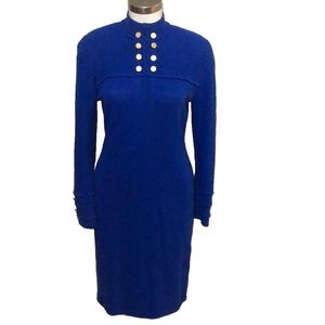 Antonella Preve Vintage Sweater Gold Buttons Dress